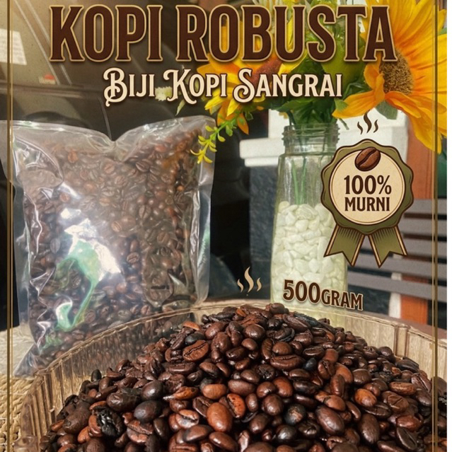 Biji Kopi Sangrai (Roastery Bean) 500g Robusta MM Coffee - Gunung Gumitir Jember