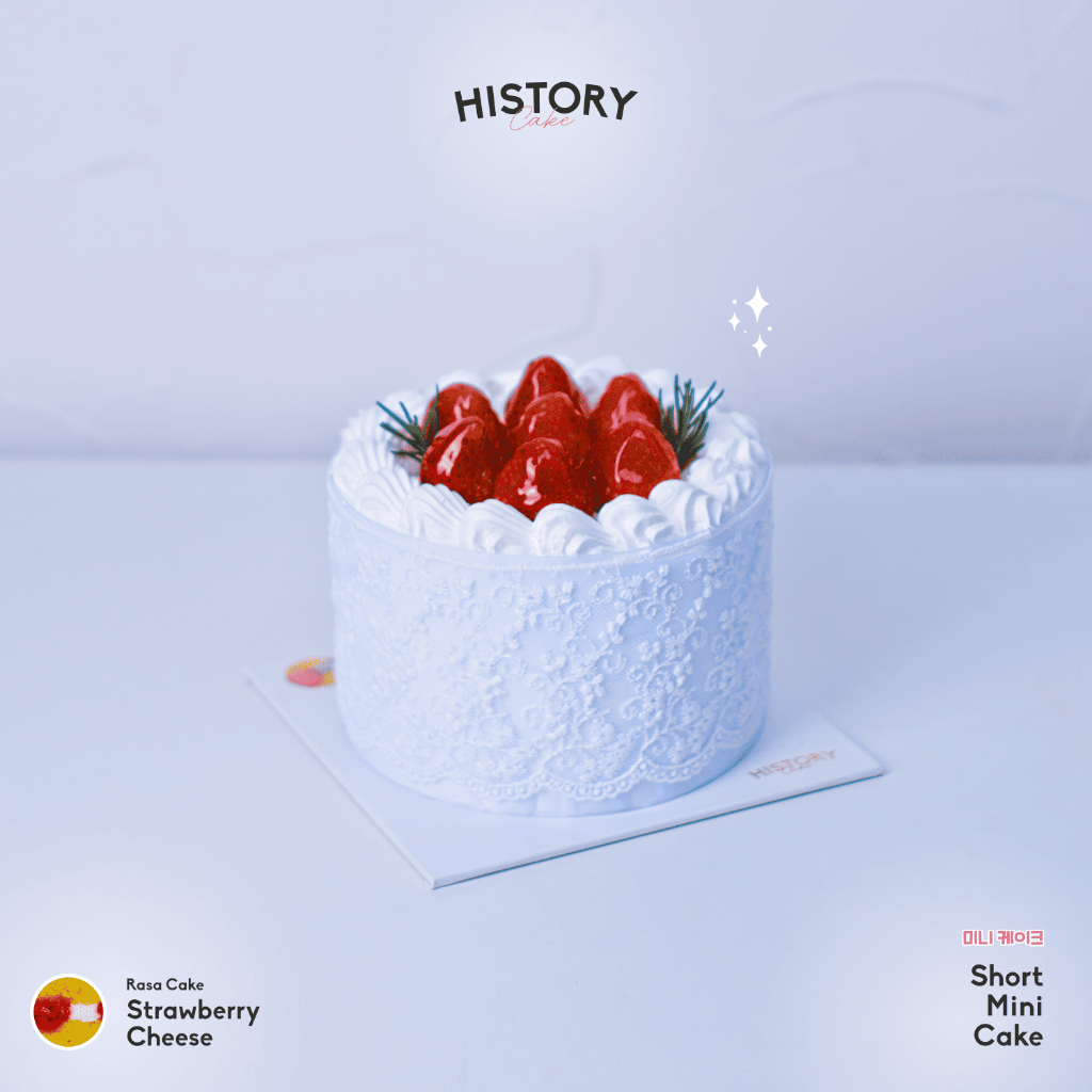 HistoryCake Kue Tart Ulang Tahun Birthday Cake Mini Rasa strawberry cheese Viral Bandung