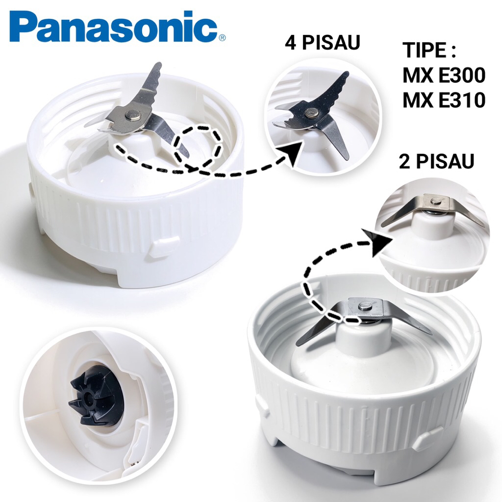 Mounting Pisau Jus Blender Panasonic MX-E300 MX-E310 Mangkok Jus Panasonic MX-E300 MX-E310