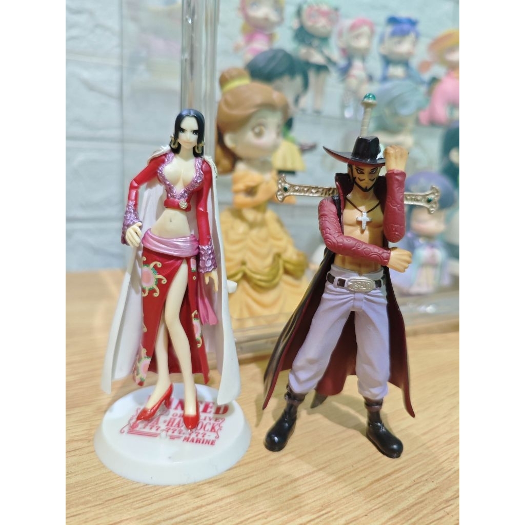 figur bandai chozokei damashii one piece boa hancok dan mihawk