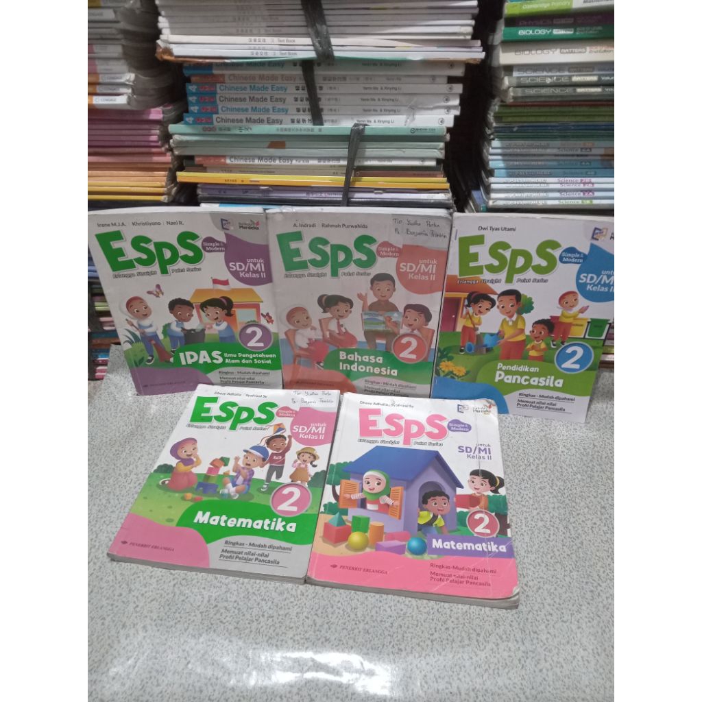 Esps bahasa indonesia, Esps Ipas, Esps Pancasila,  Esps Matematika,  Esps Matematika Revisi SD kelas