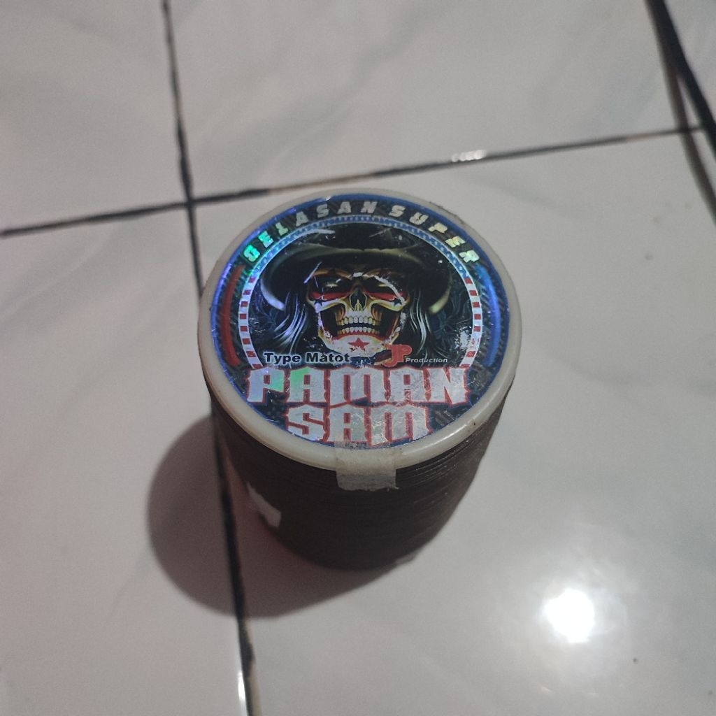 (BISA NEGO CO LINK KECIL, BONUS 1 KLOS MATOT PUTIH 1600Y) Gelasan Matot Paman Sam Bahan Abu Import S