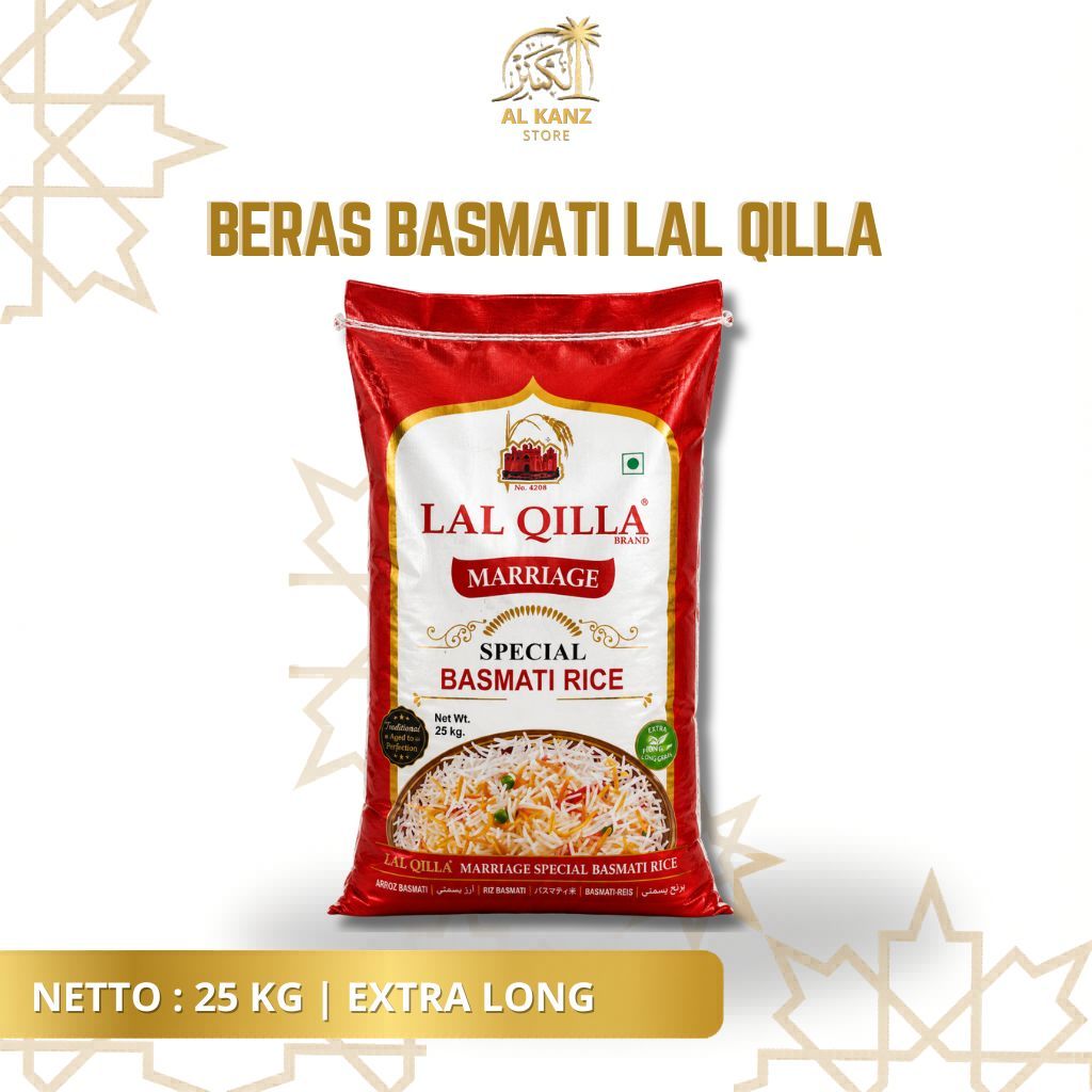 Beras Basmati Lal Qilla 25kg Karung India Low GI Diabetes Premium