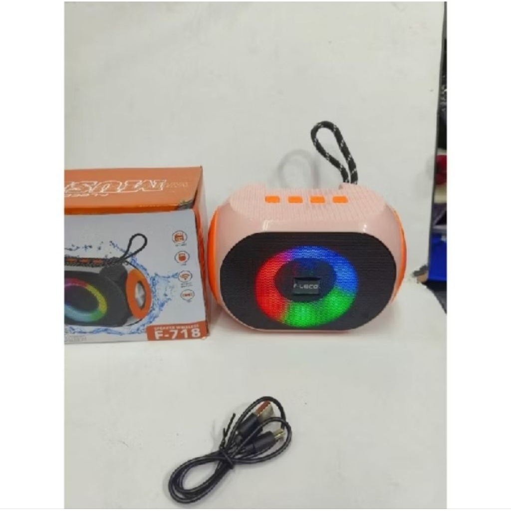 f-718 speaker mini bluetooth salon aktif musik box super bass speaker mini untuk kamar