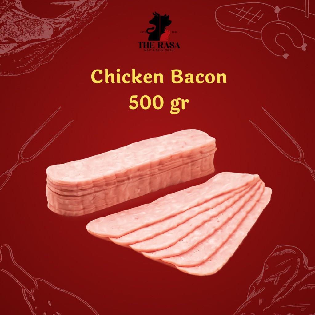 smoked chicken bacon / bacon ayam asap berbumbu 500gr