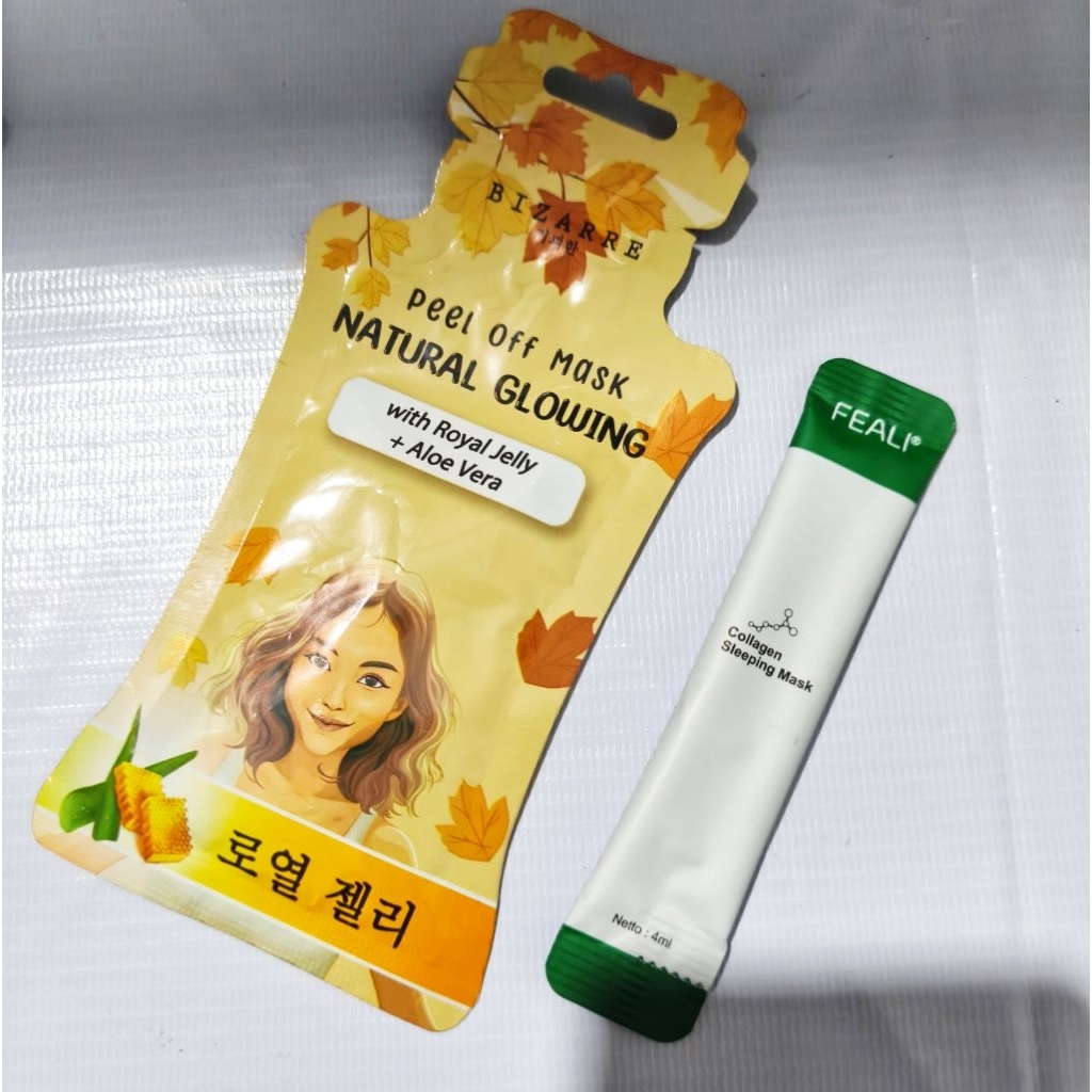 PEEL OFF MASK BIZARRE + FEALI COLLAGEN SLEEPING MASK