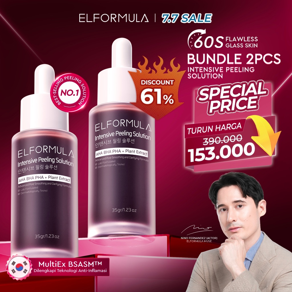 [TURUN HARGA] ELFORMULA Bundle 2pcs Intensive Peeling Solution - Peeling Serum Dark Spot Glass Skin 