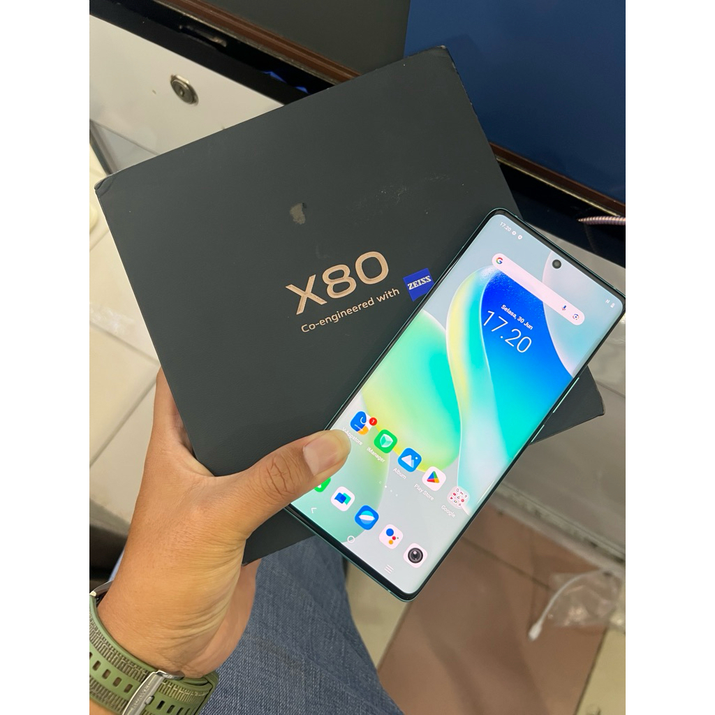 Vivo x80 ram 12/256 second fullset original mulus termurah