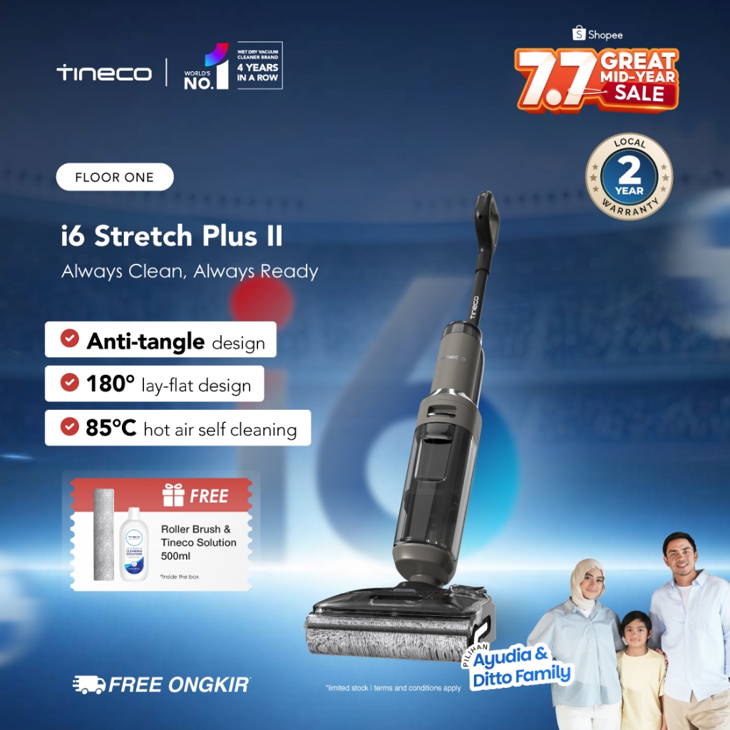 Tineco Floor One i6 Stretch Plus II Smart Wet Dry Cordless Stick Vacuum Cleaner and Floor Washer