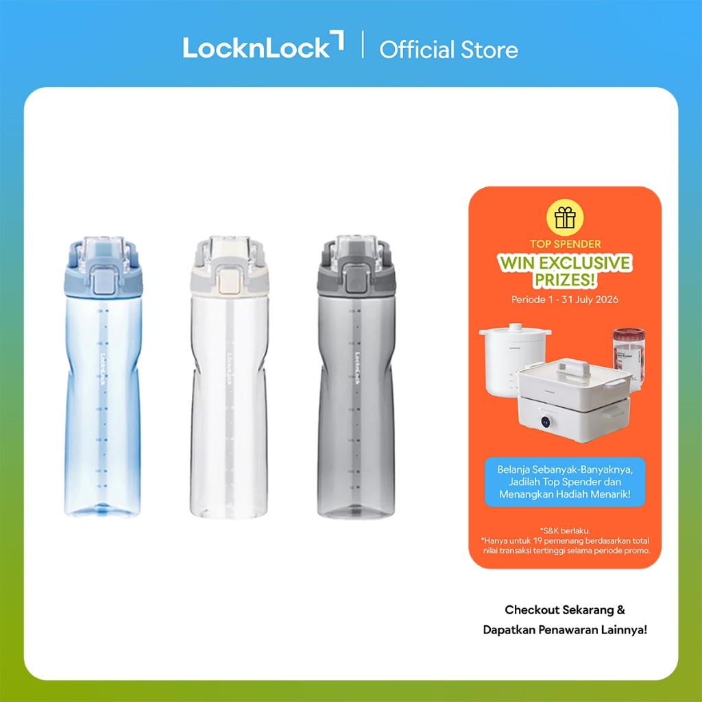 LocknLock Exclusive Botol Minum Grip Sports Bottle Tritan 700ml - ABF797
