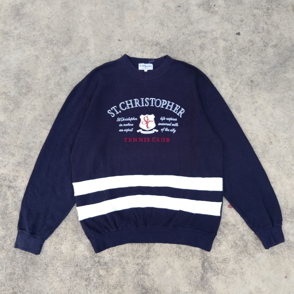 St Christopher Sweater Vintage Navy