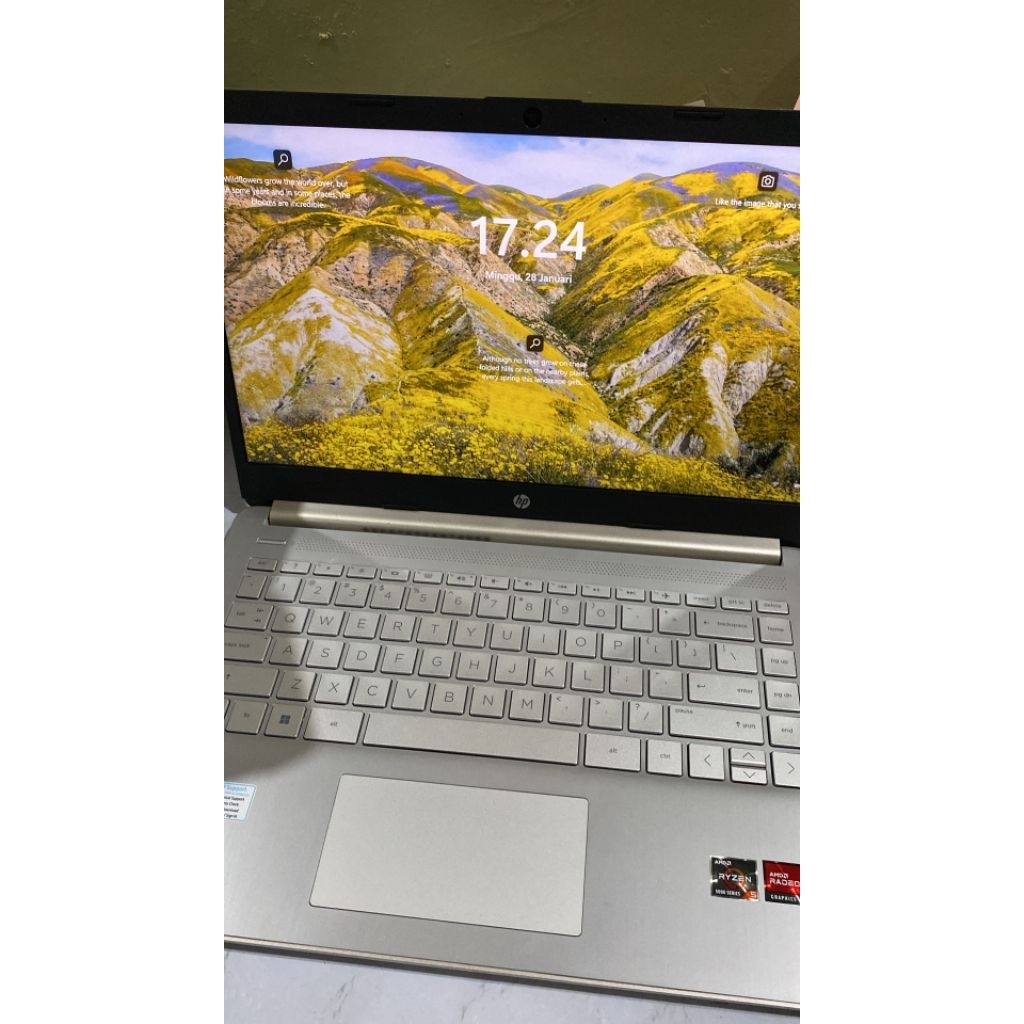 LAPTOP HP AMD Ryzen 5 5500U 14s-fq1136AU RAM 8GB