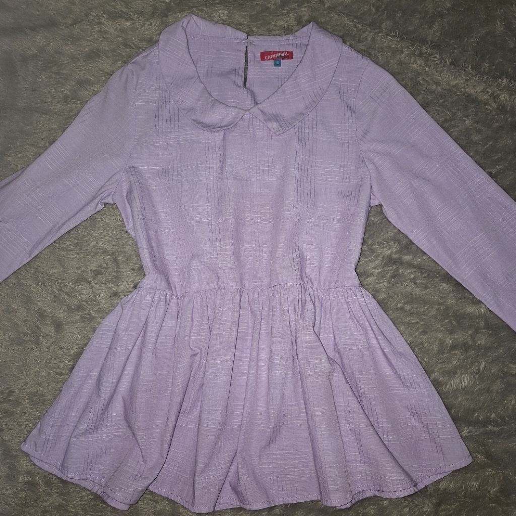 preloved baju cardinal blouse loose fit purple size s