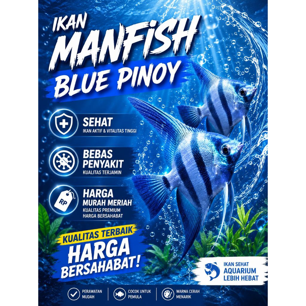ikan manfish blue pinoy bahan top murah meriah