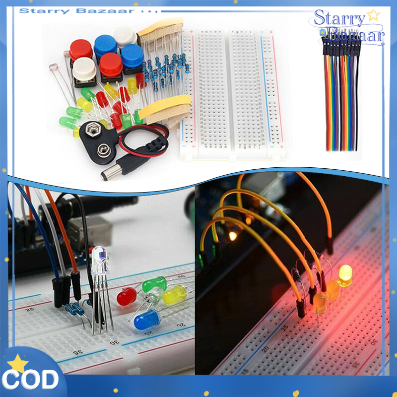 Starter Kit Arduino Uno R3 Kit Arduino Uno R3 Pemula Paket Dasar Arduino Uno Learning Kit Arduino Le
