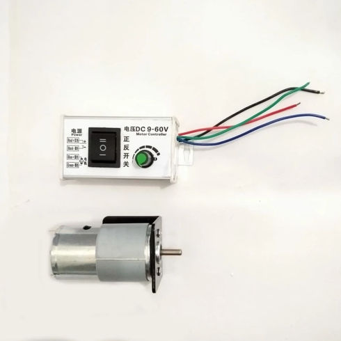 Paket Dinamo Motor 799 Bracket Besi Dimmer Speed Controller Forward Reverse DC 12V 24V