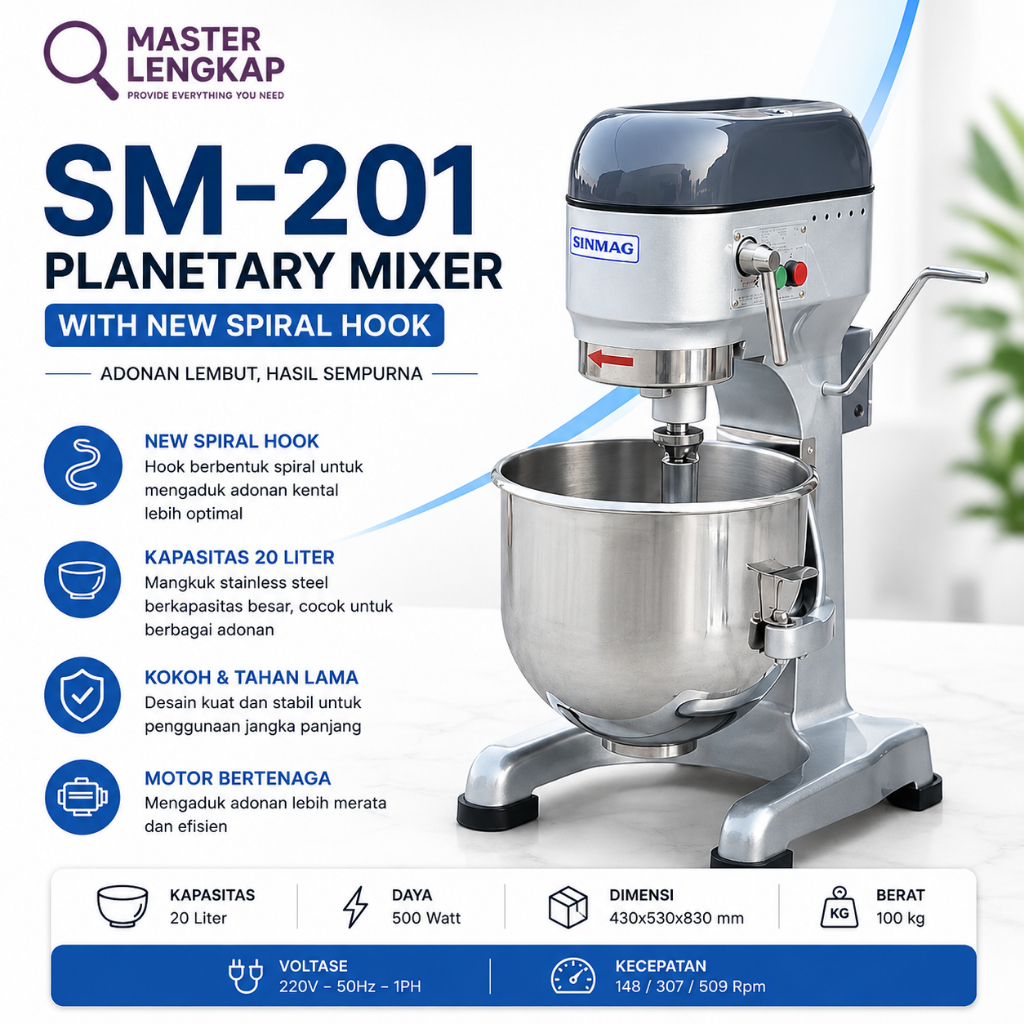 SINMAG Planetary Mixer (20 Liter) SM-201 / SM 201