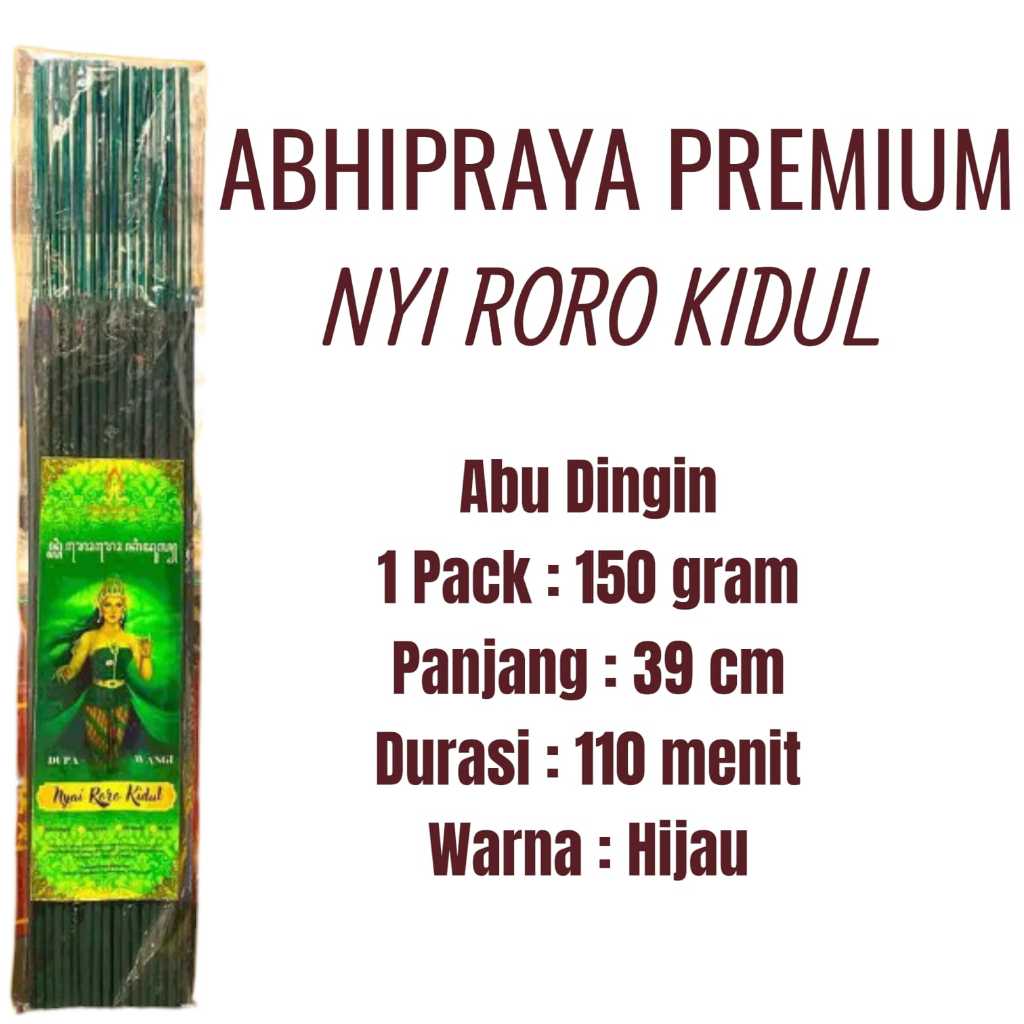 Dupa Hio Nyai Roro Kidul Kemasan 150 Gram Warna Hijau By Abhipraya Premium