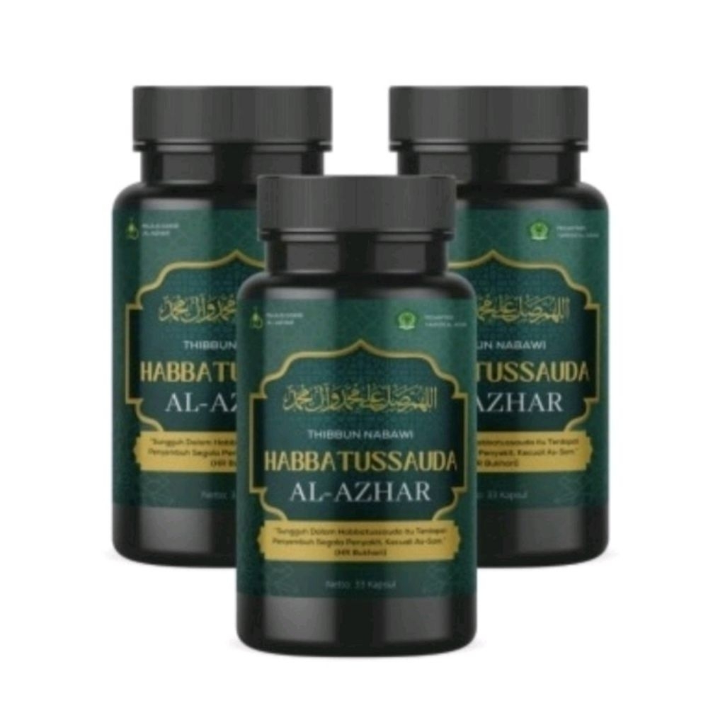 Habbatussauda Al-Azhar 1 Botol 33 Kapsul - Grade A, Murni Tanpa Campuran, Dosis Tepat