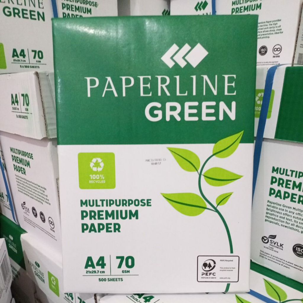 HVS A4 PAPERLINE GREEN 70GSM