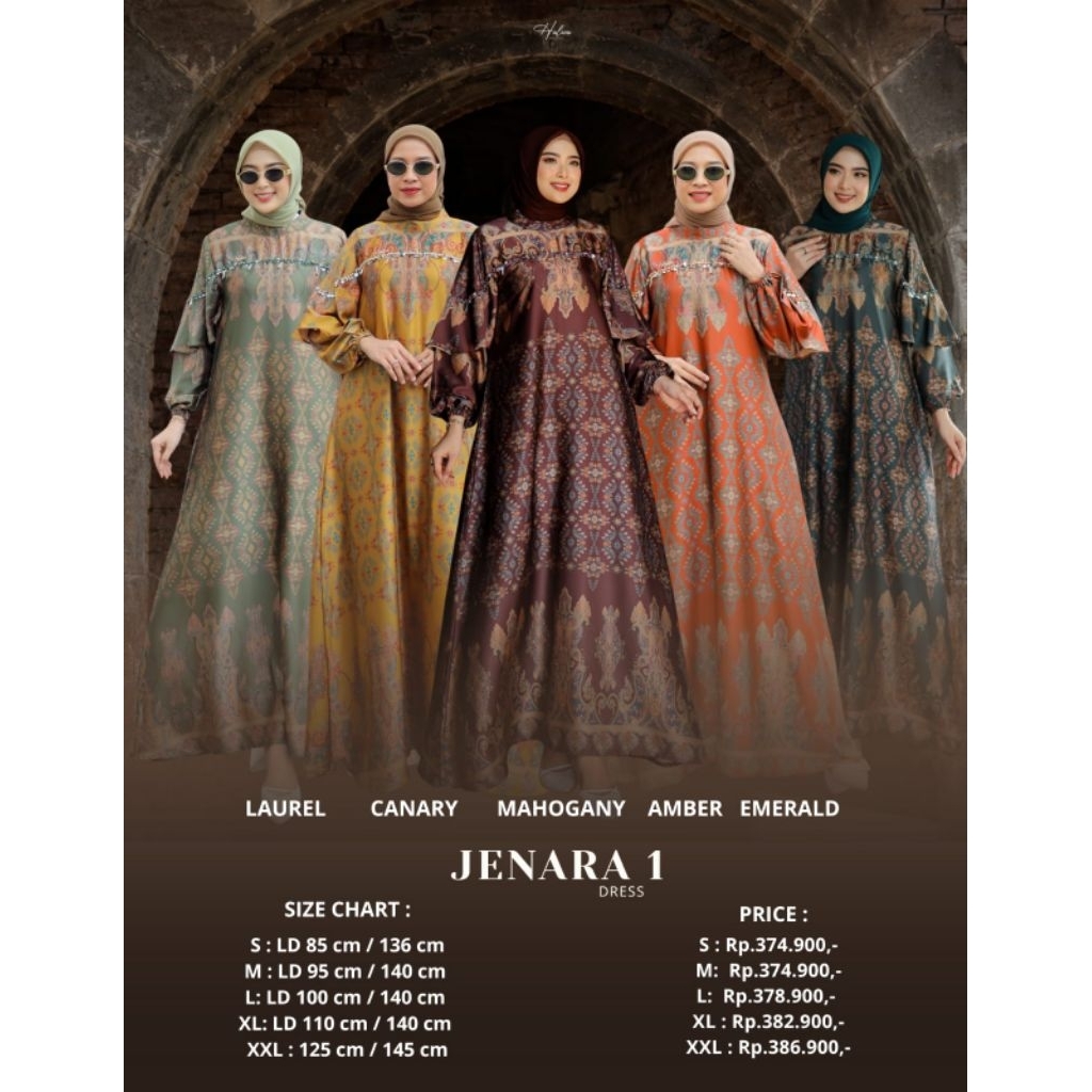 NEW *JENARA 1 DAN 2 DRESS* BY HALWA APPAREL OPEN PO READY NOVEMBER 2025 ANSHIKA SERIES [BLOUSE & TUN