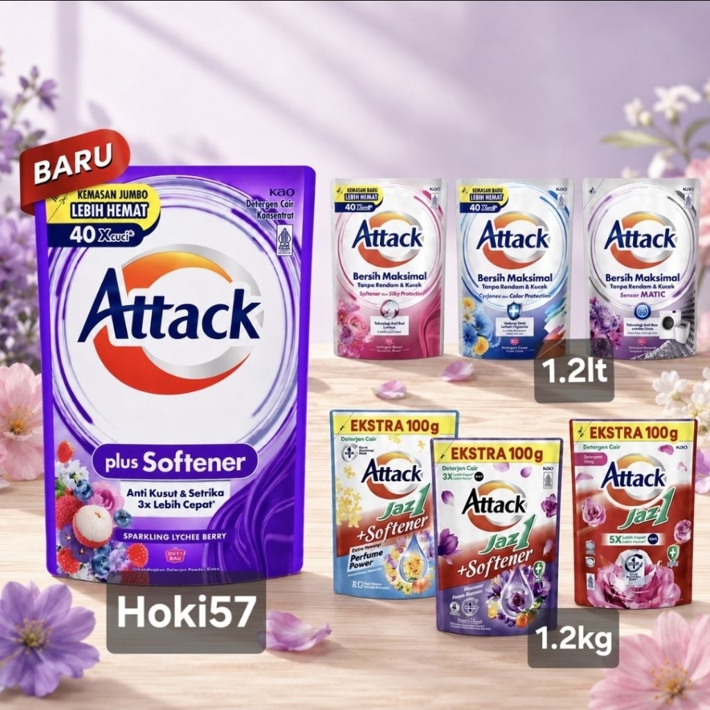 Attack Detergent Cair Sensor Matic, Hygiene Plus, Softener Plus 1200ml, Attack Jaz1 1200ml