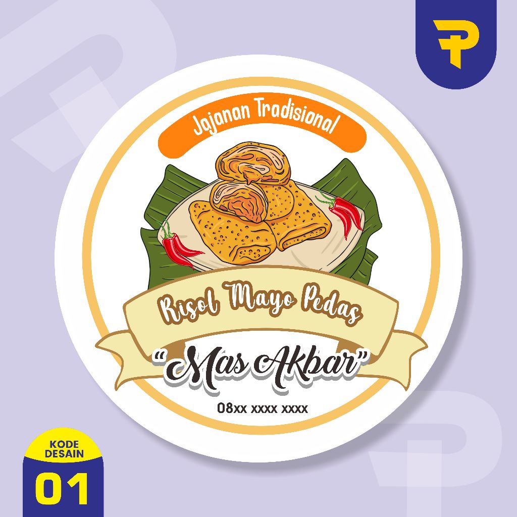 stiker kue basah stiker risoles bisa request