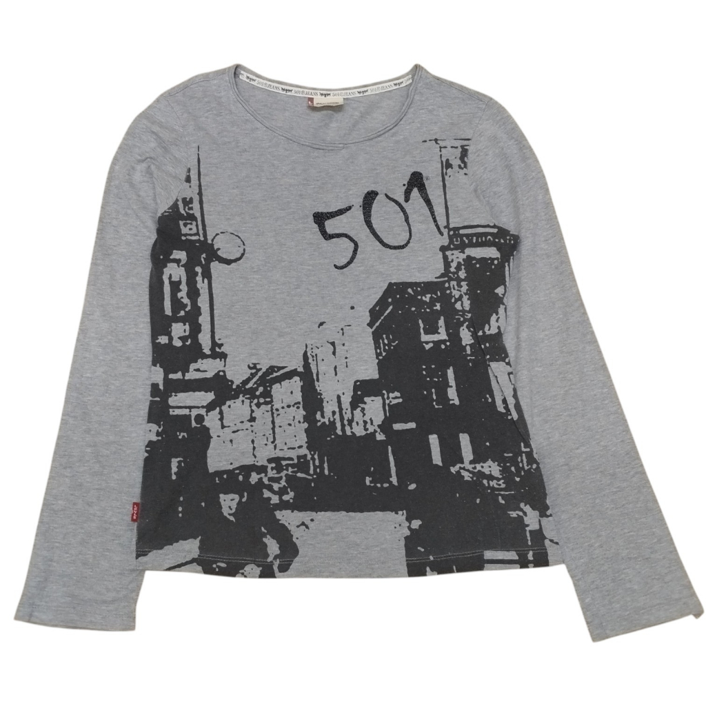 LEVS1 501 GRAY LONG SLEEVE T-SHIRT | KAOS LENGAN PANJANG | BGTA