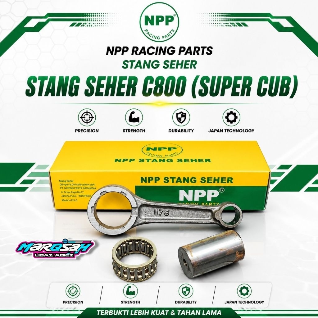 STANG SEHER C800 SUPER CUB CONROD KIT C800 SUPER CUB KODE 011 - 178 - 0705 NPP ORIGINAL