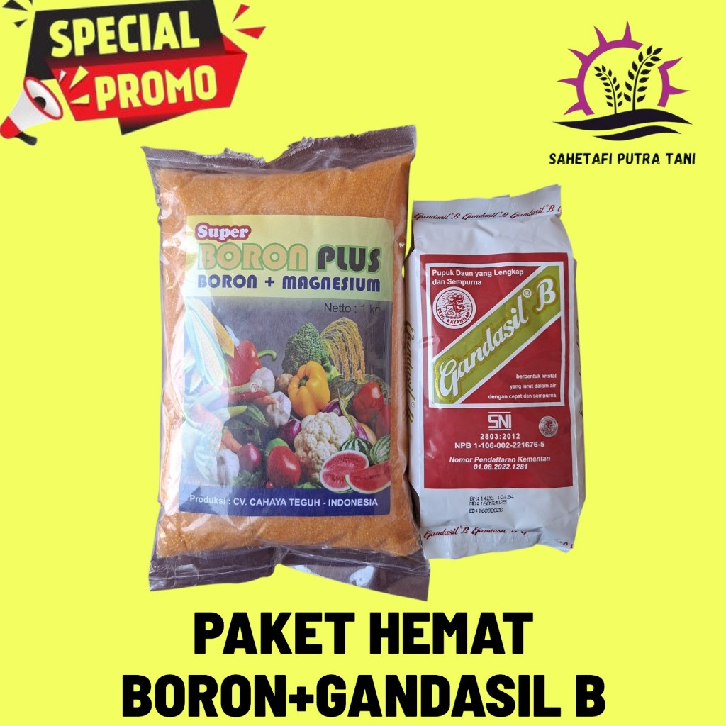 PAKET HEMAT Pupuk Boron Plus Boron+Magnesium 1kg+Gandasil B 500gr