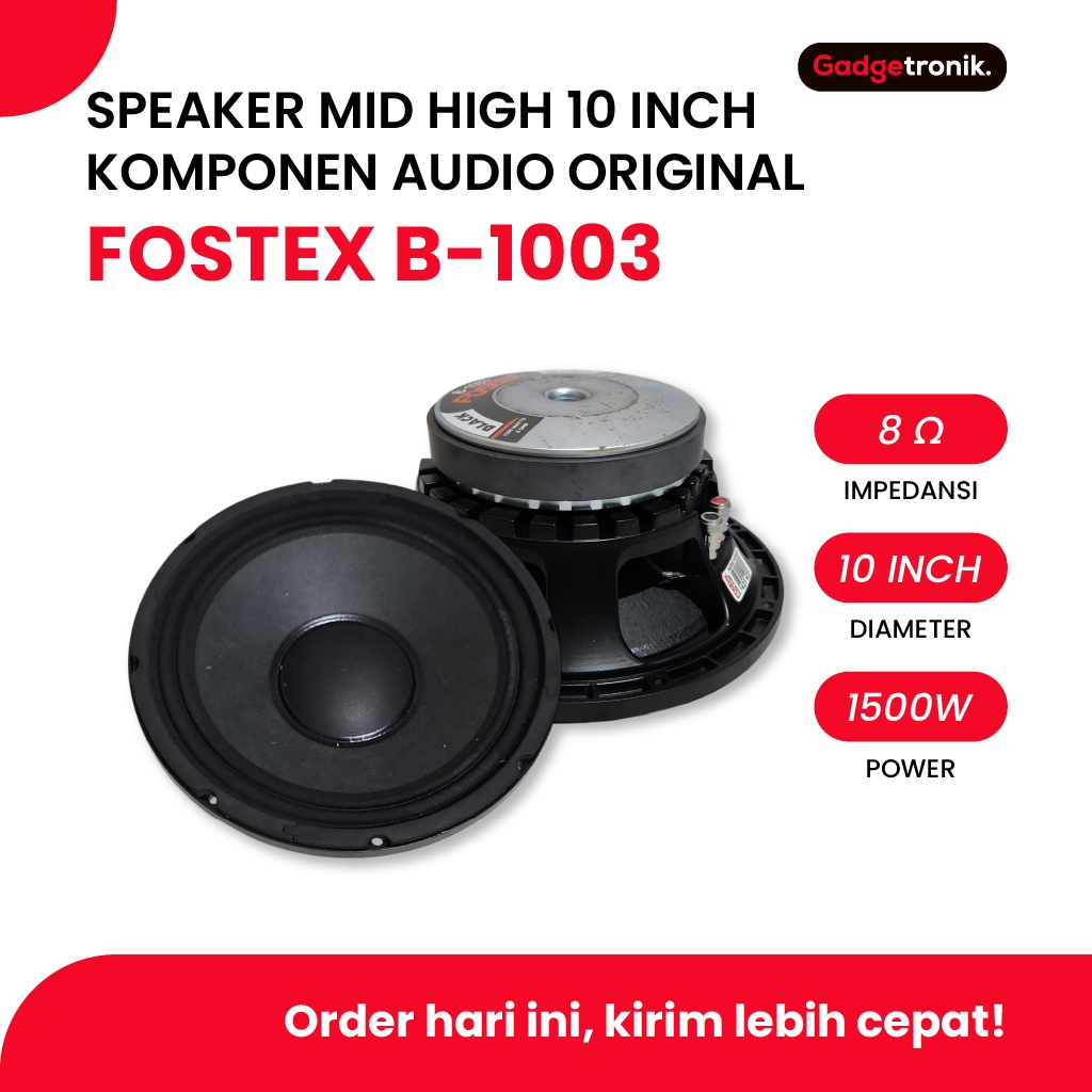 SPEAKER FOSTEX 10 INCH B-1003 MID-HIGH ORIGINAL KOMPONEN AUDIO BERKUALITAS