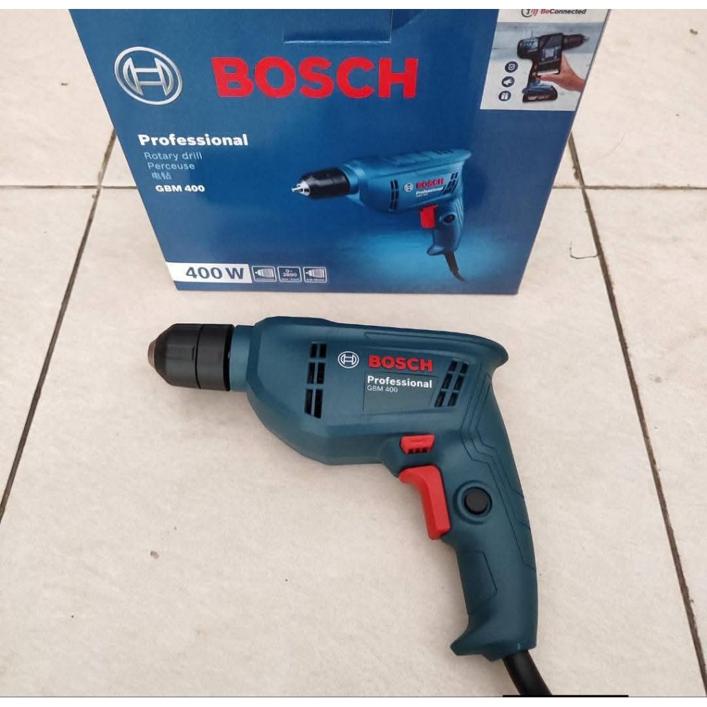 Mesin Bor Listrik BOSCH 10Mm GBM-400 (Tanpa kunci)