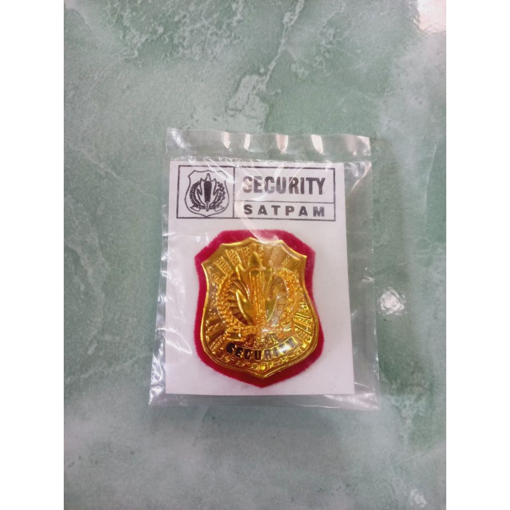 Lencana Dada Satpam - Pin Kewenangan Security, Tahan Lama dan Elegan