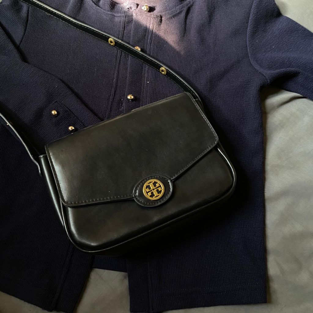 preloved sling bag hitam tory burch tas