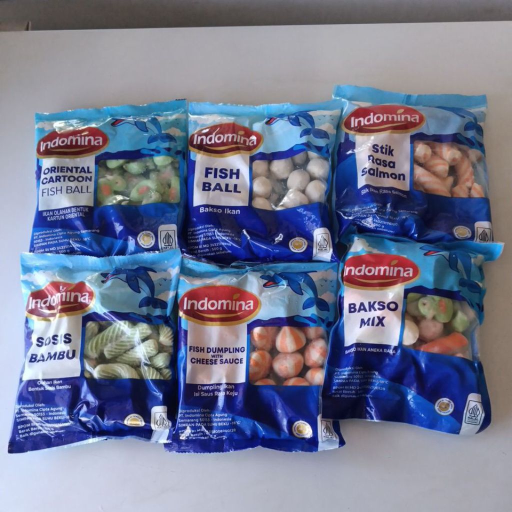Indomina Bebek/fish ball/stik salmon/sosis bambu/dumpling keju/bakso mix