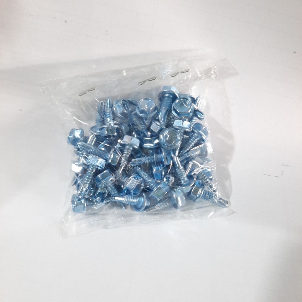[1 Bks isi 50 pcs] Baut Baja ringan 16mm kode L / Bagus berkualitas lion / Baut Baja ringan roofing