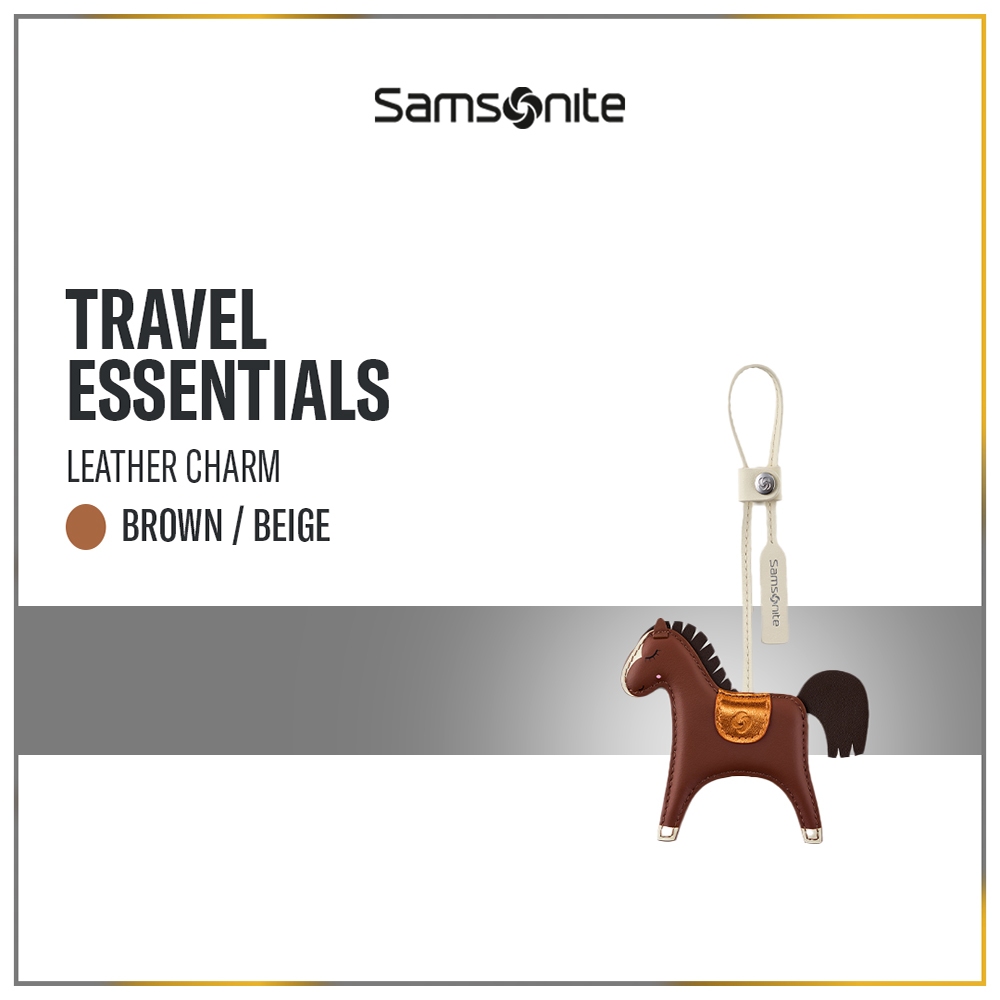 Samsonite Travel Essentials Leather Charm Horse - Brown/Beige