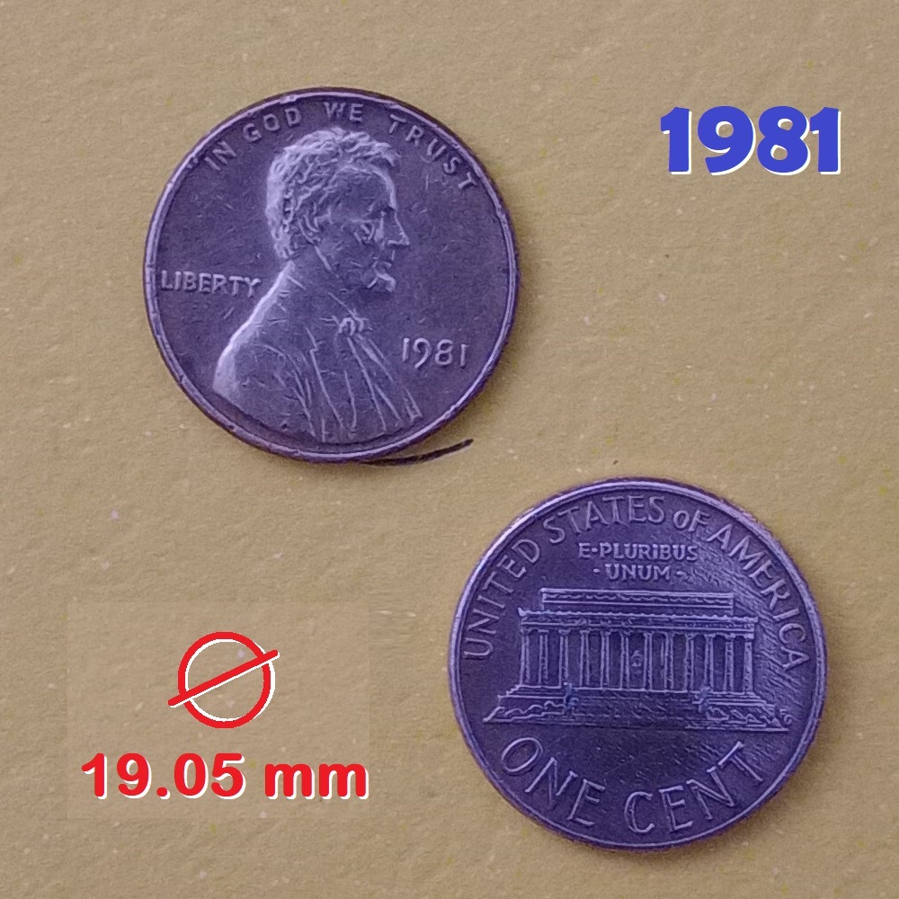 KOIN 1 Cent  Abraham Lincoln 1981 - 1989