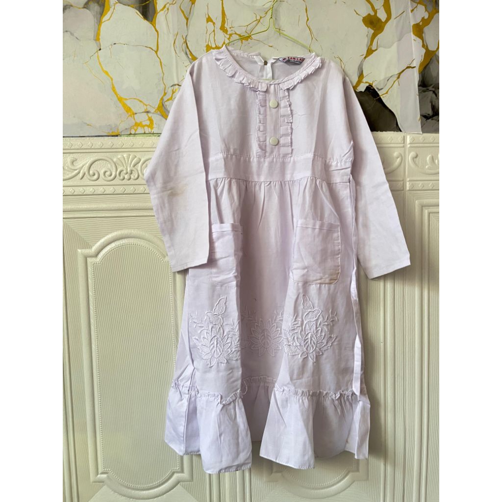 gamis putih anak TK #preloved