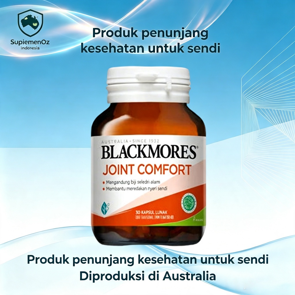 Blackmores Joint Comfort 30 Kapsul Lunak Suplemen Biji Seledri Alami Meredakan Nyeri Sendi Rematik A