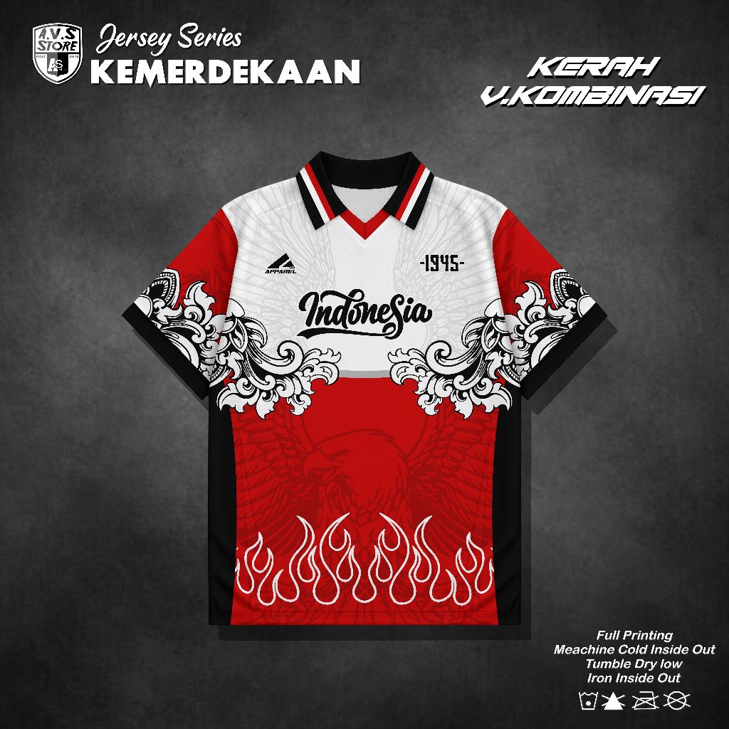 AIVOS APPAREL Jersey Spesial Kemerdekaan / Jersey 17 agustus kemerdekaan Indonesia / jersey Indonesi