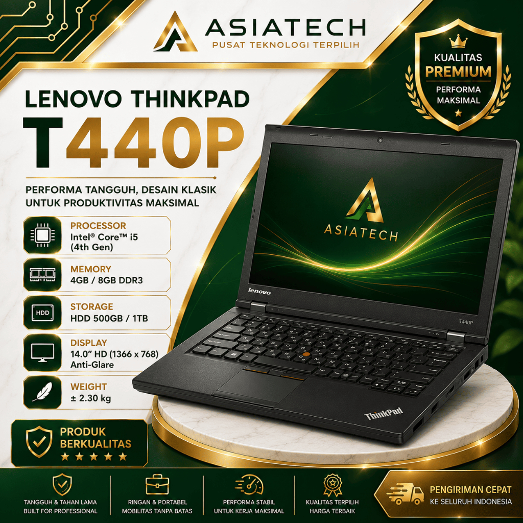 Laptop Lenovo ThinkPad T440P Core i5 RAM 8GB SSD 512GB