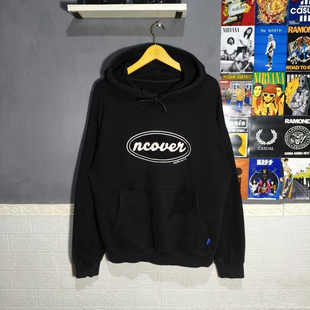 HOODIE NCOVER LOGO BORDIR TOWEL || HOODIE OVERSIZE || HOODIE BOXY