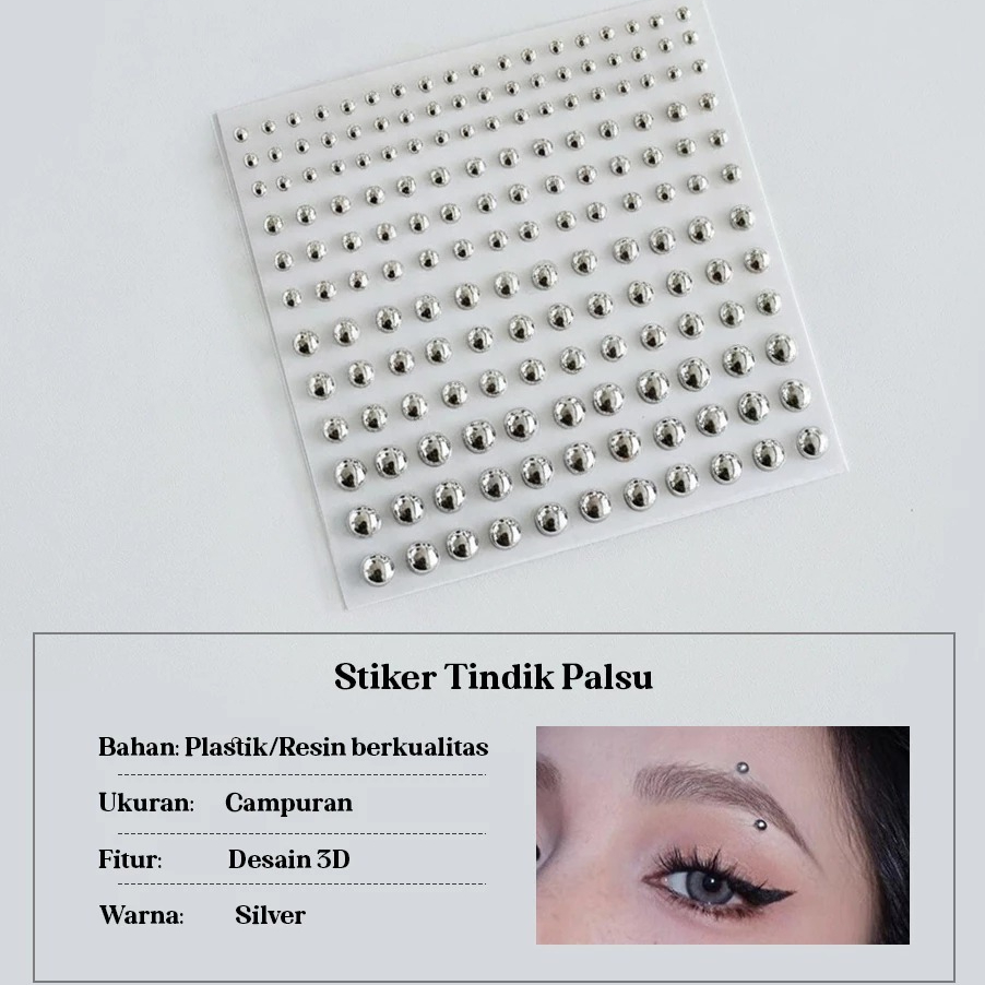 Anting Wanita Gaya Rock Punk Tindik Tanpa Lubang Manik Piercing Wajah Hidung Alis Bibir Telinga Make