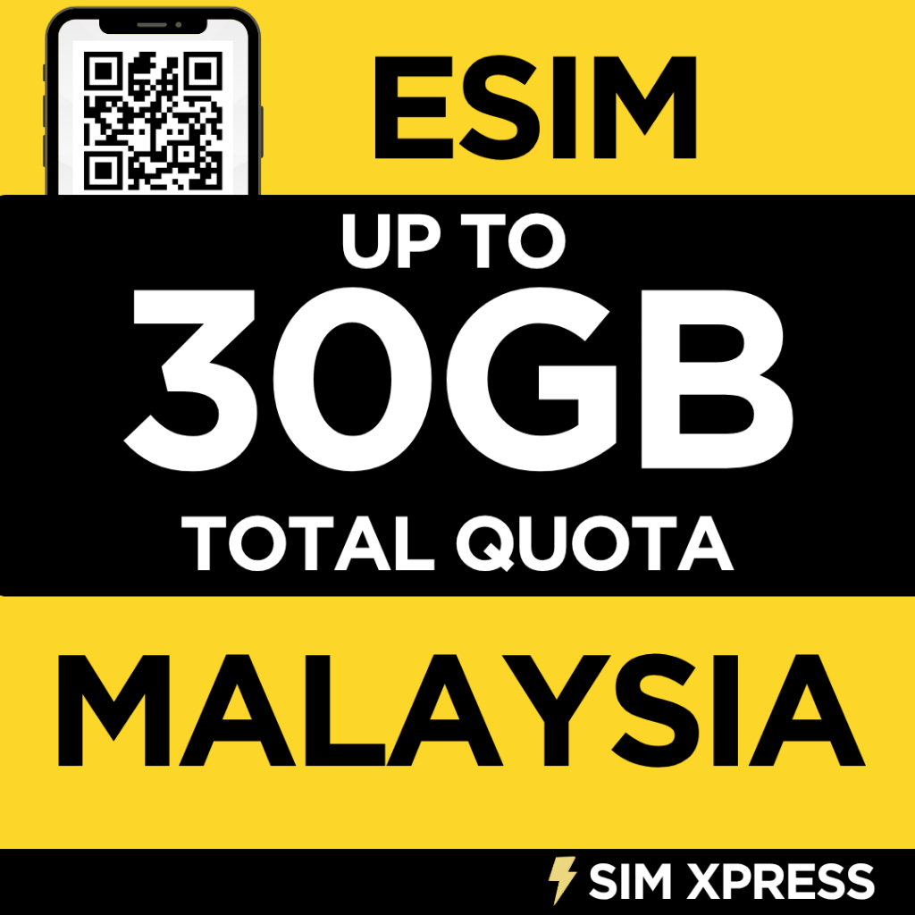 SIM XPRESS - eSIM Malaysia 3GB/5GB/10GB/20GB - 30 HARI | U Mobile | Kuala Lumpur Data Internet Roami