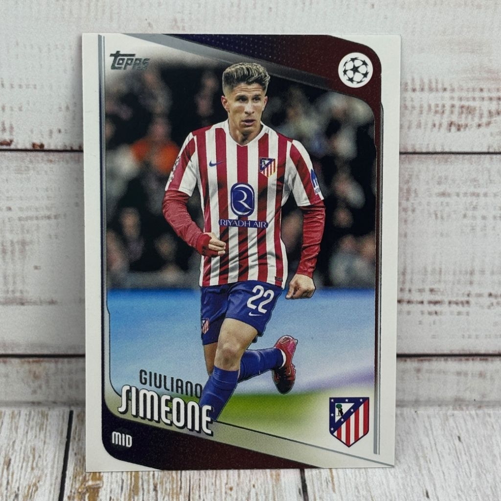Kartu Bola Simeone Atletico Madrid Topps UCC Original