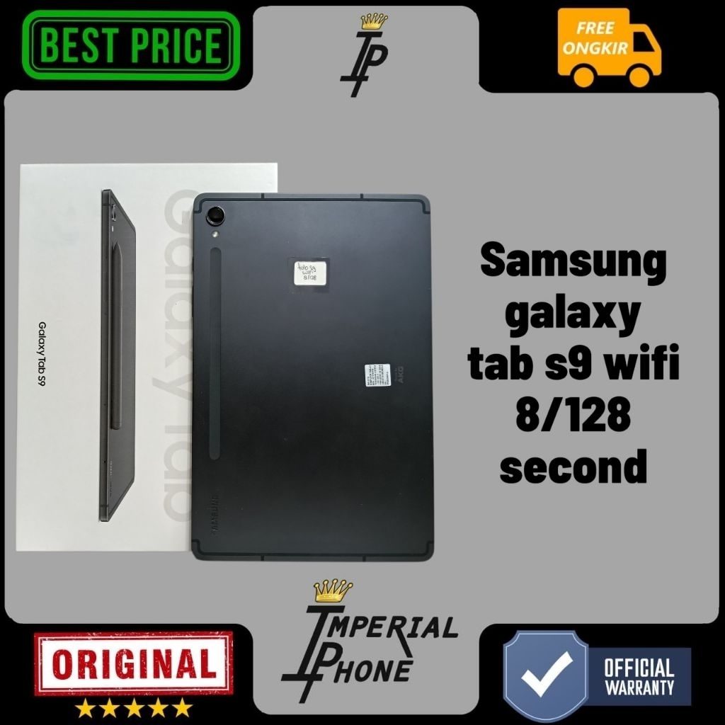 samsung galaxy tab s9 wifi 8/128 second