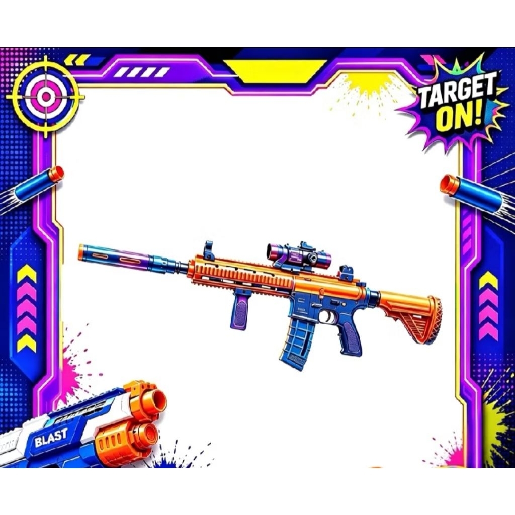 Mainan M416 water gel Blaster elektrik Rechargeable USB Bonus gel Blaster SNI