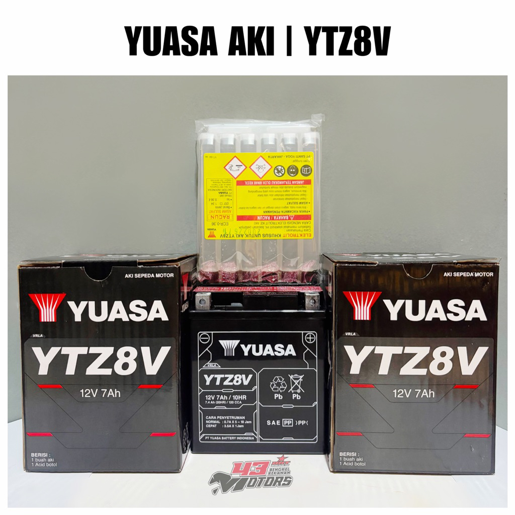 (PRODUKSI 2026)AKI YTZ8V | YUASA AKI YTZ8V 12V 7.4Ah(20Hr) ORIGINAL 100% YUASA #AKIYUASA #YTZ8V