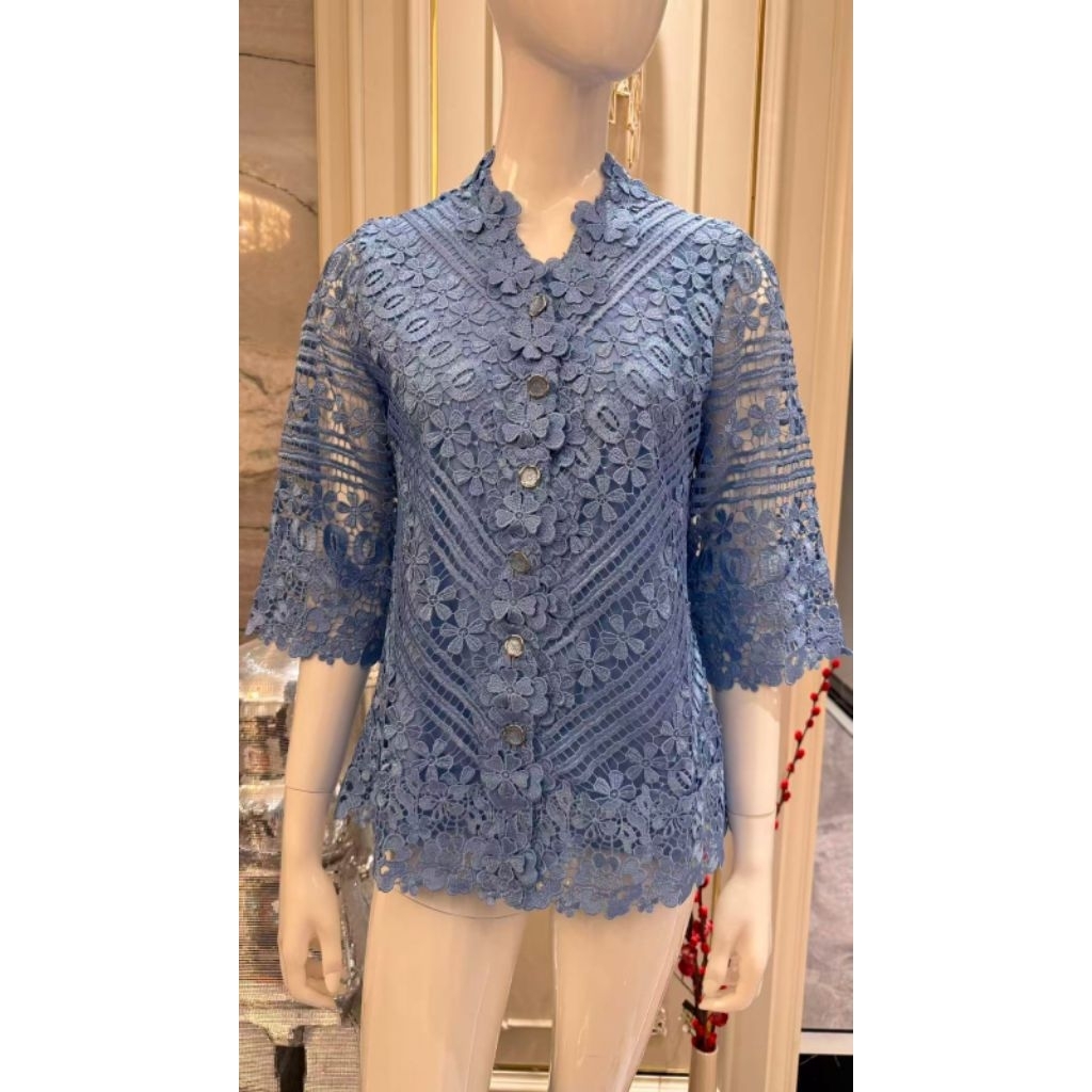 Blus brokat lauren premium  ukuran L,XL,XXL jumbo ,super jumbo